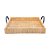BANDEJA RETANGULAR DE FIBRA NATURAL COM ALÇA BALI 25,5CM X 23CM X 9,5CM - WOLFF - Imagem 2