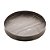 BANDEJA REDONDA ESCOVADA COM FUNDO EM MADEIRA COSMOS MATT BLACK 30CM - WOLFF - Imagem 1