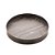 BANDEJA REDONDA ESCOVADA COM FUNDO DE MADEIRA COSMOS MATT BLACK 36CM X 36CM X 4,5CM - WOLFF - Imagem 1
