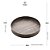 BANDEJA REDONDA ESCOVADA COM FUNDO DE MADEIRA COSMOS MATT BLACK 36CM X 36CM X 4,5CM - WOLFF - Imagem 2