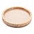 BANDEJA REDONDA DE MADEIRA COM SISAL PINUS 28CM - WOODART - Imagem 1