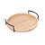 BANDEJA REDONDA DE FIBRA NATURAL COM ALÇA BALI 37CM X 35CM X 7,5CM - WOLFF - Imagem 1
