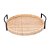 BANDEJA REDONDA DE FIBRA NATURAL COM ALÇA BALI 37CM X 35CM X 7,5CM - WOLFF - Imagem 2