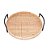 BANDEJA REDONDA DE FIBRA NATURAL COM ALÇA BALI 32CM X 30CM X 6,5CM - WOLFF - Imagem 3