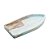 BANDEJA DE MADEIRA TECA BARCO NORONHA AZUL 30CM X 15CM X 2CM - WOLFF CRAFT - Imagem 1