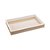 BANDEJA DE MADEIRA COM SISAL TRANÇADO BRANCA 30CM X 17CM X 4CM - WOODART - Imagem 1