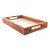 BANDEJA DE MADEIRA COM SISAL TECA 39CM X 25CM X 5CM - WOLFF CRAFT - Imagem 2