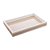 BANDEJA DE MADEIRA COM SISAL E BAMBU BRANCA 37,5CM X 23,5CM X 4CM - WOODART - Imagem 1