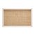 BANDEJA DE MADEIRA COM SISAL E BAMBU BRANCA 37,5CM X 23,5CM X 4CM - WOODART - Imagem 4