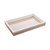 BANDEJA DE MADEIRA COM SISAL E BAMBU BRANCA 30CM X 17CM X 4CM - WOODART - Imagem 1