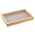 BANDEJA DE MADEIRA COM FUNDO LAQUEADO PINUS CINZA 38 CM X 24 CM X 4,5CM - WOODART - Imagem 1