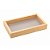 BANDEJA DE MADEIRA COM FUNDO LAQUEADO PINUS CINZA 30 CM X 17 CM X 4,5CM - WOODART - Imagem 1