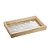 BANDEJA DE MADEIRA COM FUNDO DE VIDRO BAUHAUS PINUS 38CM X 24CM X 4,5CM - WOODART - Imagem 1