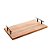 BANDEJA DE MADEIRA COM ALÇA PRETA LIPTUS 45CM X 25CM X 7CM - WOODART - Imagem 1