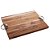BANDEJA DE MADEIRA COM ALÇA ARGOLA TECA PRATA 45CM X 30CM X 5CM - WOLFF CRAFT - Imagem 1