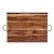 BANDEJA DE MADEIRA COM ALÇA ARGOLA TECA DOURADA 45CM X 30CM X 5CM - WOLFF CRAFT - Imagem 3