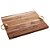 BANDEJA DE MADEIRA COM ALÇA ARGOLA TECA DOURADA 45CM X 30CM X 5CM - WOLFF CRAFT - Imagem 1