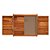 BANDEJA DE MADEIRA COM AÇO INOX TECA CHAMPANHE W 33CM X 29CM X 9CM - WOLFF CRAFT - Imagem 5