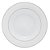 CONJUNTO 6 PRATOS FUNDOS DE PORCELANA COM BORDA PRATEADA MÔNACO BRANCO 21,5CM - WOLFF - Imagem 1