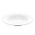 CONJUNTO 6 PRATOS FUNDOS DE PORCELANA COM BORDA PRATEADA MÔNACO BRANCO 21,5CM - WOLFF - Imagem 3