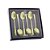 CONJUNTO 6 COLHERES DE CAFÉ DE AÇO INOX BERNA CHAMPANHE FOSCO - WOLFF - Imagem 1