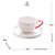 CONJUNTO 4 XÍCARAS DE CHÁ DE PORCELANA COM PIRES PETIT POIS 200ML - WOLFF - Imagem 2