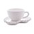CONJUNTO 4 XÍCARAS DE CHÁ DE PORCELANA COM PIRES CORAÇÃO BEADS BRANCO 210ML - WOLFF - Imagem 3