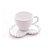 CONJUNTO 4 XÍCARAS DE CAFÉ DE PORCELANA COM PIRES CORAÇÃO BEADS BRANCO 80ML - WOLFF - Imagem 3
