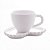 CONJUNTO 4 XÍCARAS DE CAFÉ DE PORCELANA COM PIRES CORAÇÃO BEADS BRANCO 80ML - WOLFF - Imagem 4
