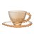 CONJUNTO 4 XÍCARAS DE CAFÉ DE CRISTAL COM PIRES DAISY ÂMBAR 80ML - WOLFF - Imagem 2