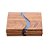 CONJUNTO 4 PORTA COPOS DE MADEIRA CEREJEIRA COM RESINA WAVE 11CM X 11CM X 2,5CM - WOLFF CRAFT - Imagem 3