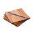 CONJUNTO 4 PORTA COPOS DE MADEIRA CEREJEIRA COM RESINA DIAGONAL 11CM X 11CM X 2,5CM - WOLFF CRAFT - Imagem 1