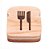 CONJUNTO 4 DESCANSOS PARA TALHERES DE MADEIRA TECA 7,5CM X 7CM X 2CM - WOLFF CRAFT - Imagem 3