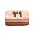 CONJUNTO 4 DESCANSOS PARA TALHERES DE MADEIRA TECA 7,5CM X 7CM X 2CM - WOLFF CRAFT - Imagem 2
