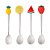 CONJUNTO 4 COLHERES DE CHÁ DE AÇO INOX FRUIT PRATA - WOLFF - Imagem 1