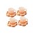 CONJUNTO 4 CANECAS COM PIRES DE MADEIRA SALMON LIPTUS 115ML - WOODART - Imagem 1