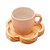 CONJUNTO 4 CANECAS COM PIRES DE MADEIRA PINUS SALMON 115ML - WOODART - Imagem 2