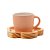 CONJUNTO 4 CANECAS COM PIRES DE MADEIRA PINUS SALMON 115ML - WOODART - Imagem 3