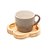 CONJUNTO 4 CANECAS COM PIRES DE MADEIRA PINUS CINZA 115ML - WOODART - Imagem 2