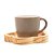 CONJUNTO 4 CANECAS COM PIRES DE MADEIRA PINUS CINZA 115ML - WOODART - Imagem 3