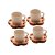 CONJUNTO 4 CANECAS COM PIRES DE MADEIRA MARFIM LIPTUS 115ML - WOODART - Imagem 1