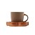 CONJUNTO 4 CANECAS COM PIRES DE MADEIRA CINZA LIPTUS 115ML - WOODART - Imagem 5