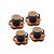CONJUNTO 4 CANECAS COM PIRES DE MADEIRA AZUL LIPTUS 115ML - WOODART - Imagem 1