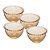 CONJUNTO 4 BOWLS DE CRISTAL DAISY ÂMBAR 14CM X 8CM - WOLFF - Imagem 1