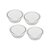 CONJUNTO 4 BOWLS DE CRISTAL DAISY 14CM X 8CM - WOLFF - Imagem 1