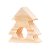 CONJUNTO 4 ANÉIS PARA GUARDANAPOS DE MADEIRA PINUS ÁRVORE DE NATAL 7CM X 6,5CM X 2,4CM - WOODART - Imagem 2