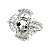 CONJUNTO 4 ANÉIS PARA GUARDANAPO DE FERRO NIQUELADO DIAMOND STONE - WOLFF - Imagem 3