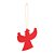 CONJUNTO 3 ENFEITES DE MADEIRA PARA ÁRVORE DE NATAL VERMELHO 8CM - WOODART - Imagem 2