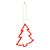 CONJUNTO 3 ENFEITES DE MADEIRA PARA ÁRVORE DE NATAL VAZADO VERMELHO 8CM - WOODART - Imagem 3
