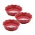 CONJUNTO 3 BOWLS DE PORCELANA PÉTALA VERMELHO MATT 14,5CM X 5CM - WOLFF - Imagem 1